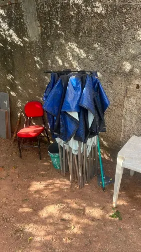 Tenda Sanfonada 4,5x3 em Lona azul