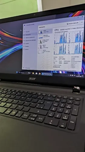 Notebook Acer ssd 240gb 8gb ram processador i3 de sétima