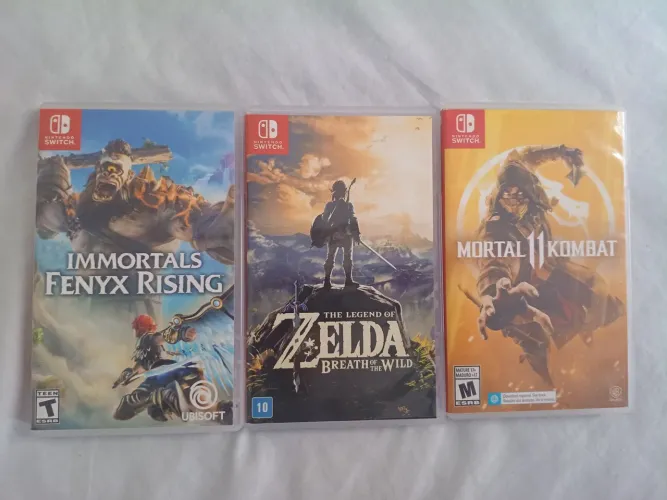 3 jogos de Nintendo switch originais 350 reais