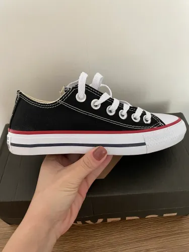 tênis feminino all star cano baixo de tecido preto tamanhos 35, 36 e 37 novos