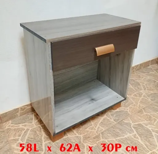 Criado Mudo 1 gaveta - Corrediça - Peça Unica