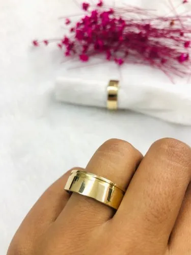 Par de alianças 8mm noivado/casamento moeda antiga PROMOÇÃO