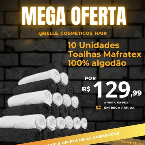 10 Toalhas Mafratex 100% Algodão - Mega Oferta!