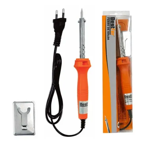 Ferro de Solda 220v 60w 60hz Tipo Lápis Aço Inox Bestfer Profissional Manuten