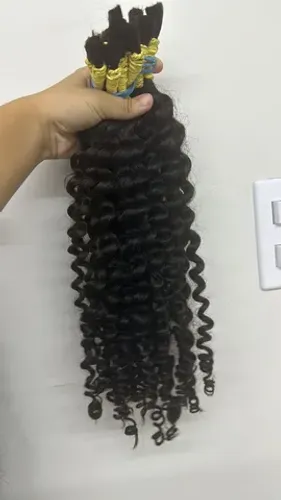 cabelo humano cacheado de 55cm