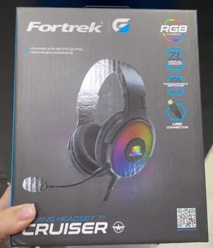 Headset Gamer Fortrek G Cruiser, RGB, 7.1, Drivers 50mm Loja COimbra Computadores Entrega