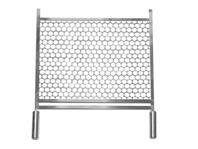 Grelha Tela Moeda Inox 40x40cm Cabos Em Alumínio