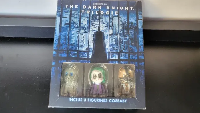Box Blu-Ray Raro Trilogia Batman Cavaleiro das Trevas 8 Discos + 3 Bonecos Cosbaby
