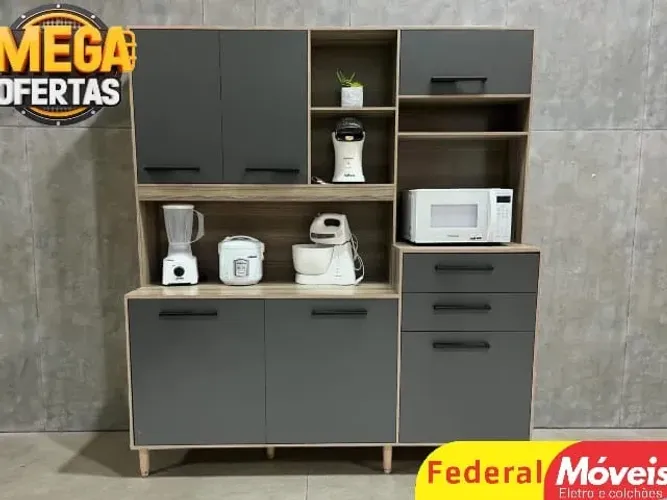 ARMARIO ALL BLACK DE COZINHA CAMPEAO EM VENDAS 