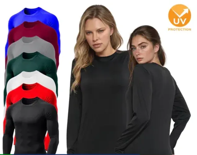 Camisa Comprida Blusa UV Feminina Proteção Solar UV+50 Segunda Pele Térmica z908