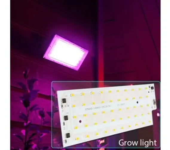 Led Placa 50w, Full Spectrum Chip Ac 220v Holofote Refletor smd 2835 Arduino COD-CP651