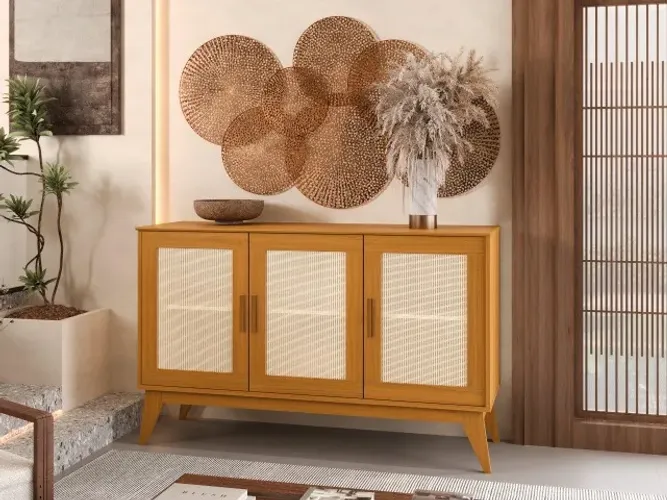 Buffet Balcão 3 Portas Estilo Retrô ! Entrega e Montagem Grátis.