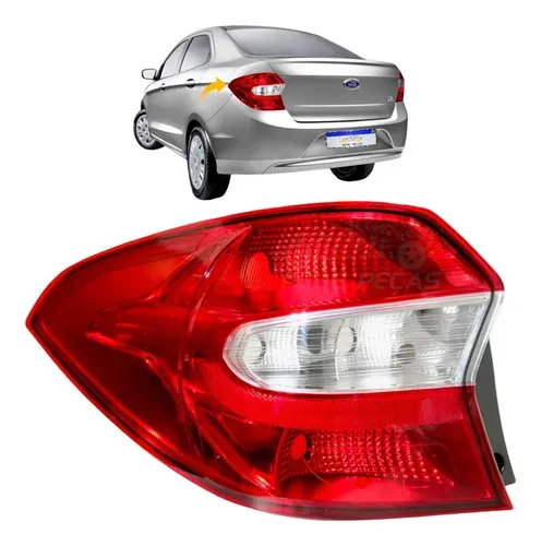 Lanterna Traseira Ford Ka Sedan 2015 2016 2017 18 Cristal Le - Esquerdo - Vermelho