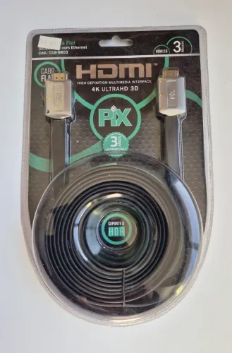 Cabo HDMI 4k ultra HD - 3 metros NOVO