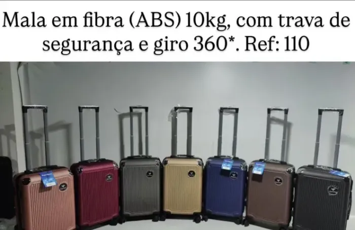 Mala ABS 10kg com trava de segurança - R$195,00