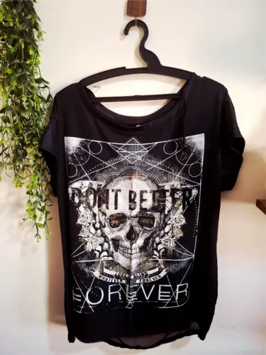 camisa feminina caveira