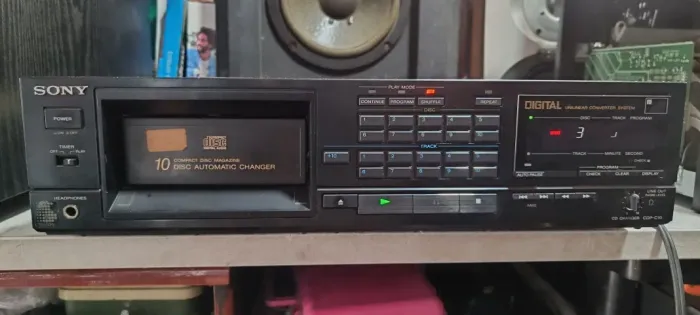 Cd Player 10 Cds Sony Cdp-c10 Japonês Raro Funcionando