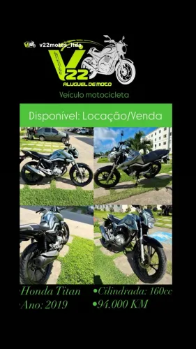 ALUGUEL/AQUISIÇÃO. HONDA 160 TITAN. 2019