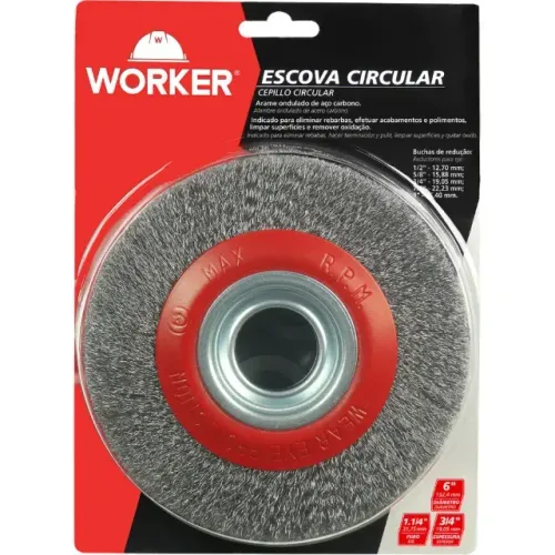 ESCOVA CIRCULAR WORKER ONDULADA 6POLX3/40X31;75MM
