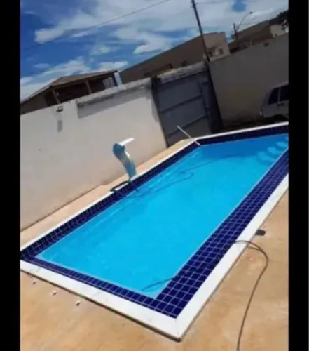 Piscina de fibra instalada 7 metros