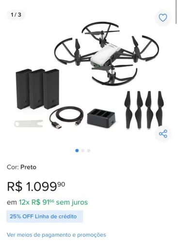 Drone DJI - Tello + 3 baterias