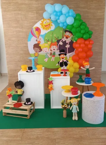 Kit de duas mesas de MDF reforçado para decoração de festas