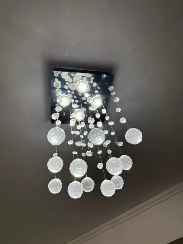 Lustre em Led com Cristais em Gota