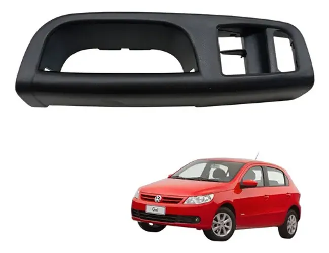 Moldura Puxador Porta Dianteira Cinza Vw Gol Voyage G5 G6