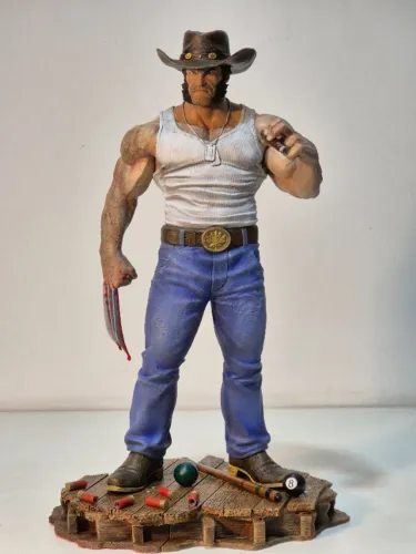 Logan wolverine estátua colecionável 1/6 impressão 3D tipo iron studios e sideshow action