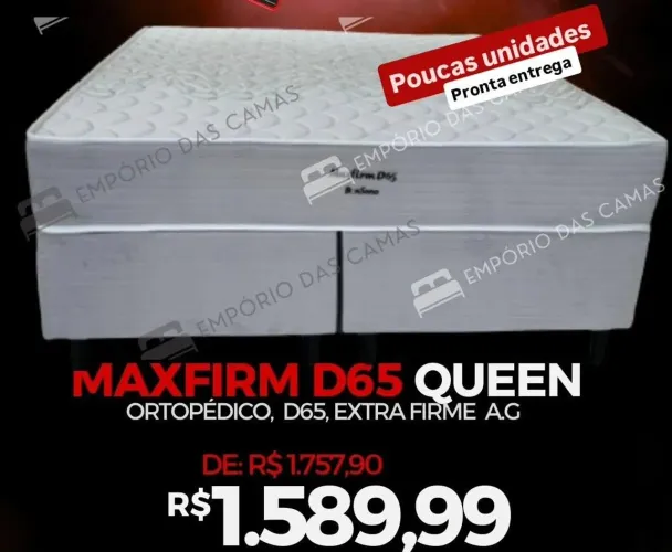Cama Maxfirm D65 Ortopédico Colchão e base bonsono 