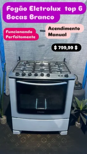 Fogão Eletrolux top 6 Bocas Branco