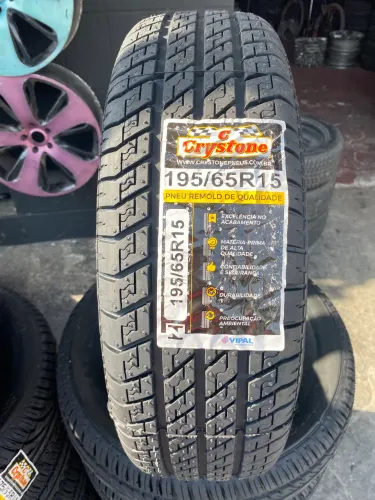 Pneu 195/65R15 remolde novo CRYSTONE 100%VIPAL
