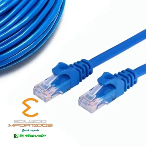 Cabo De Rede Internet Rj45 Azul 3 METROS