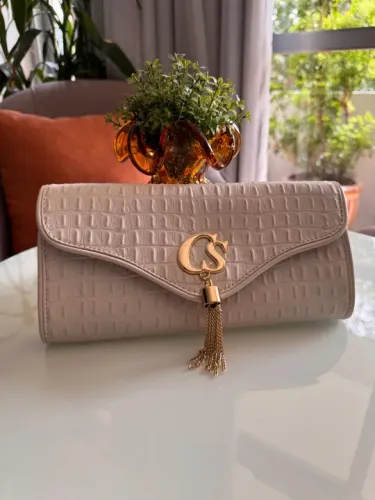 Bolsa Carmen Steffens off White Couro legítimo 