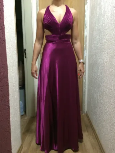 Vestido Longo Fúcsia Festa