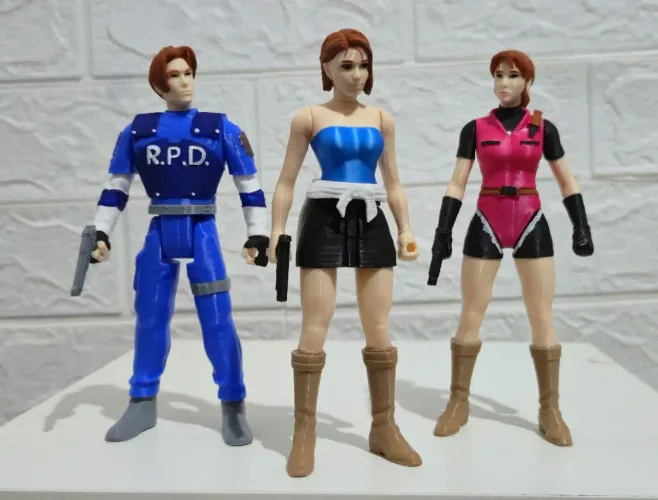 Bonecos Resident Evil: Jill, Leon e Claire