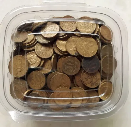 Lote com 2 Kgs de Moedas Amarelas !!!