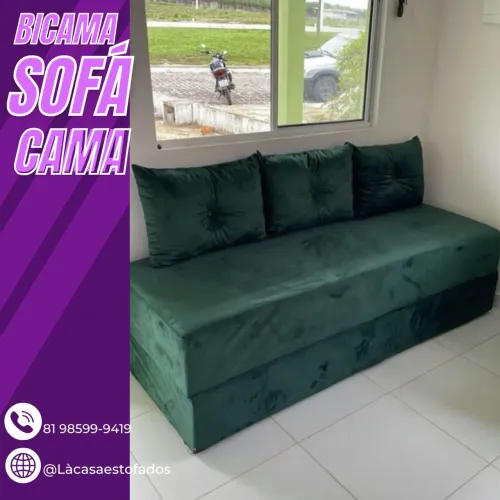 Sofá cama Bicama disponível em diversas cores 