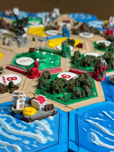 Catan cenário 3D magnético premium + navegadores