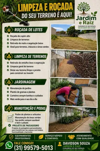 Paisagismo e manutenção de jardins