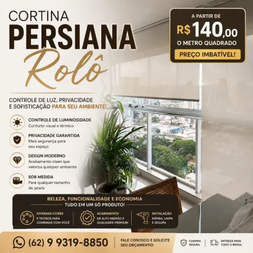 ? CORTINA PERSIANA ROLÔ: PREÇO IMBATÍVEL!