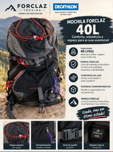 Mochila Forclaz- Decathon