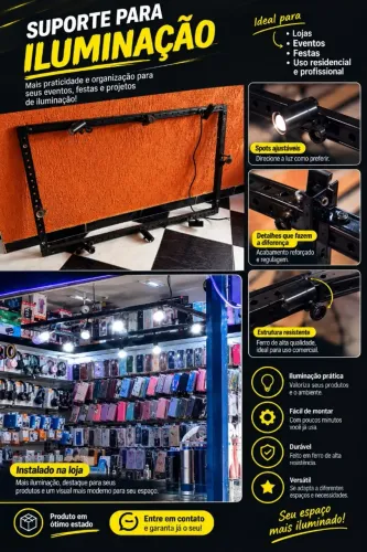 VENDO SUPORTE PARA ILUMINAÇÃO - R$ 270,00