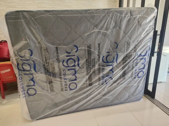 Cama Box de Casal QUEEN NOVA Base e Colchão 1.58 x 1.98 x 30 cm