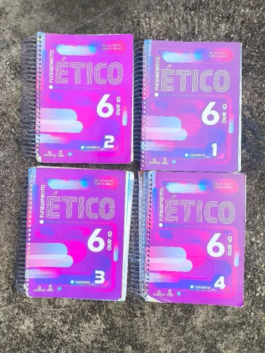 Coleção Livros Sistema Ético / Somos Educação - Ensino Médio e 6º Ano - Excelente Estado