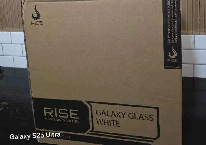 Gabinete Branco Aquário Risemode Galaxy Glass White Lacrado
