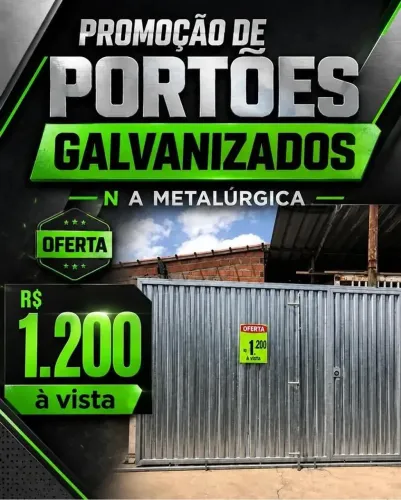 Portão em promoção galvanizado