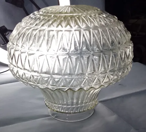 Globo de vidro transparente 72 cm de diâmetro e 1 cm de altura 25 de largura