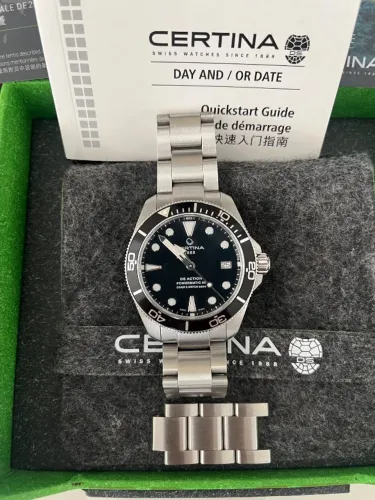 Relógio Certina Ds Action Diver Automatico Preto 38mm