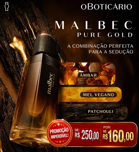MALBEC PURE GOLD LANÇAMENTO 